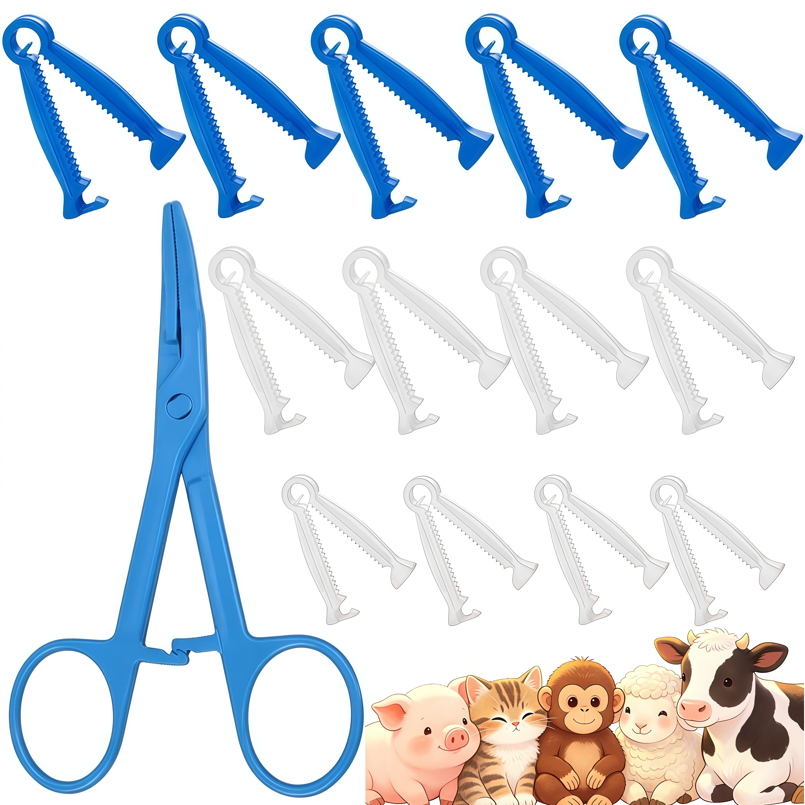Baby Products Essentials - 6Pcs Veterinary Disposable Umbilical Cord Clips