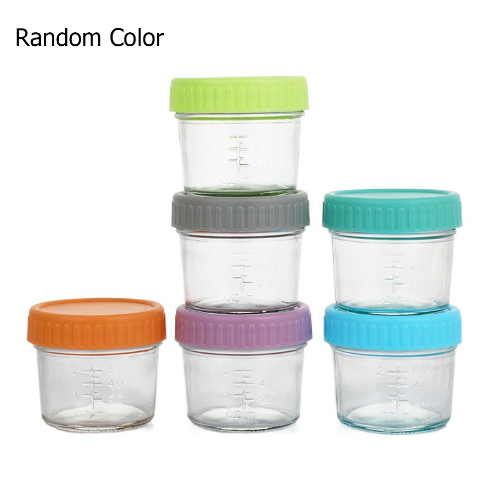 Baby Food Storage Jar - 6pcs Mason Jar Glass Baby Food