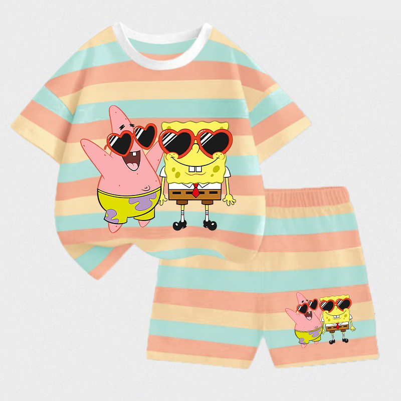 Baby Products For Summer - SpongeBobs SquarePants Kids T-shirt Shorts Set