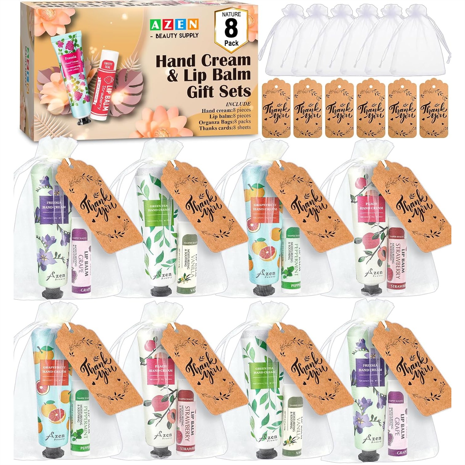 Baby Products Cream - 8 Sets Hand Cream and Lip