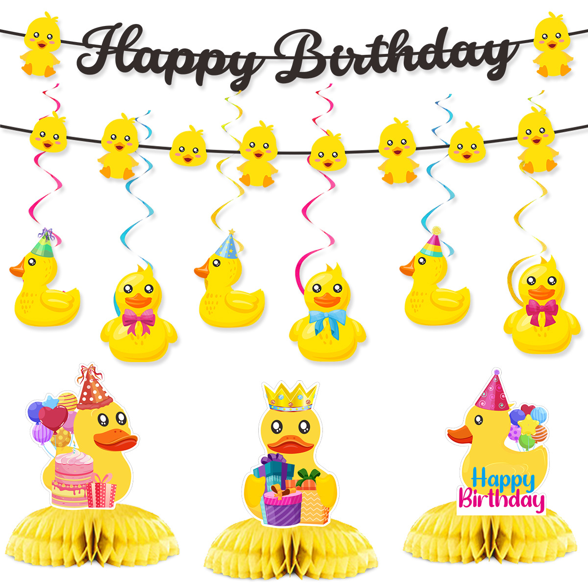 Cute Swim Duck Theme Happy Bir – обзор и цена Baby Products For Summer