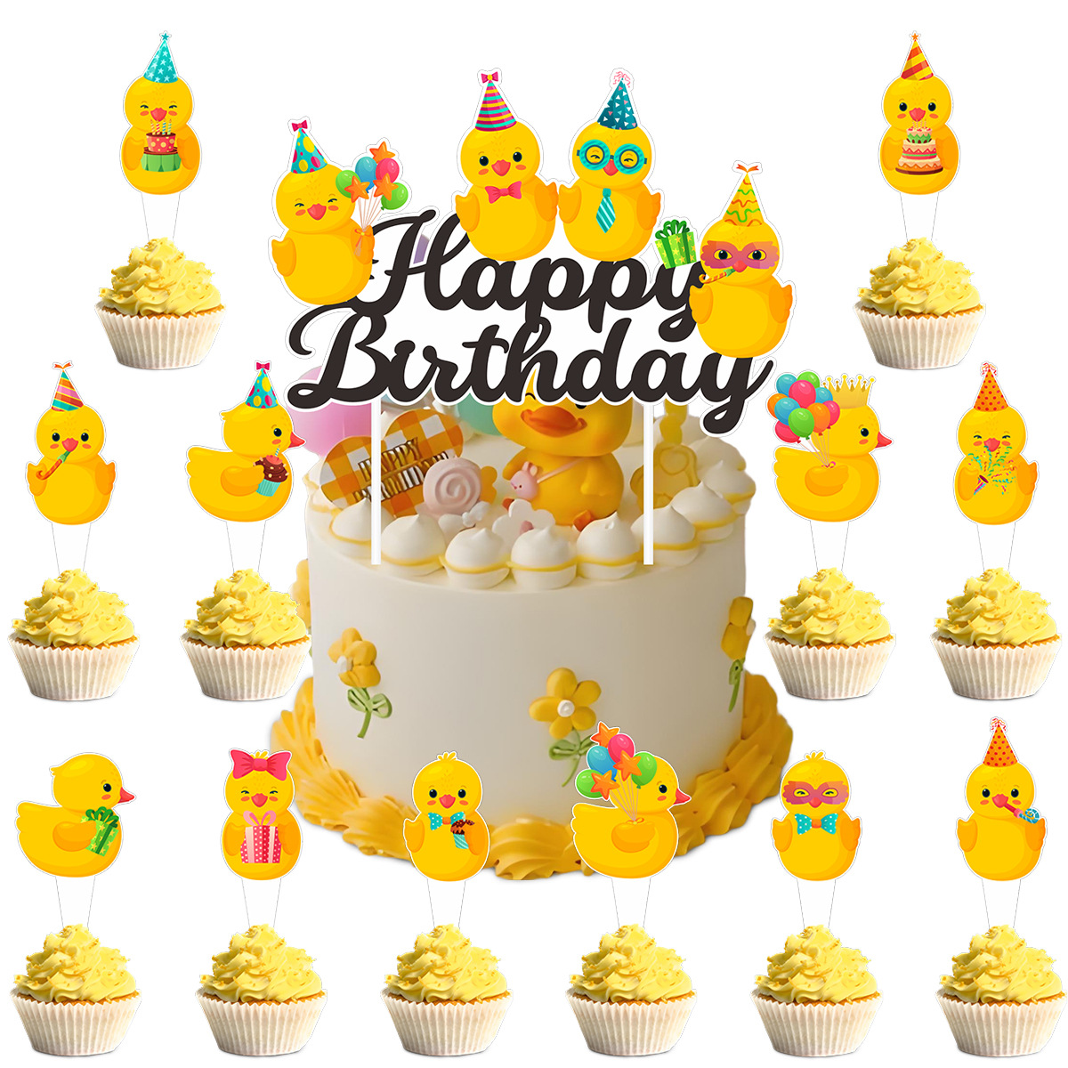 Cute Swim Duck Theme Happy Bir – обзор и цена Baby Products For Summer