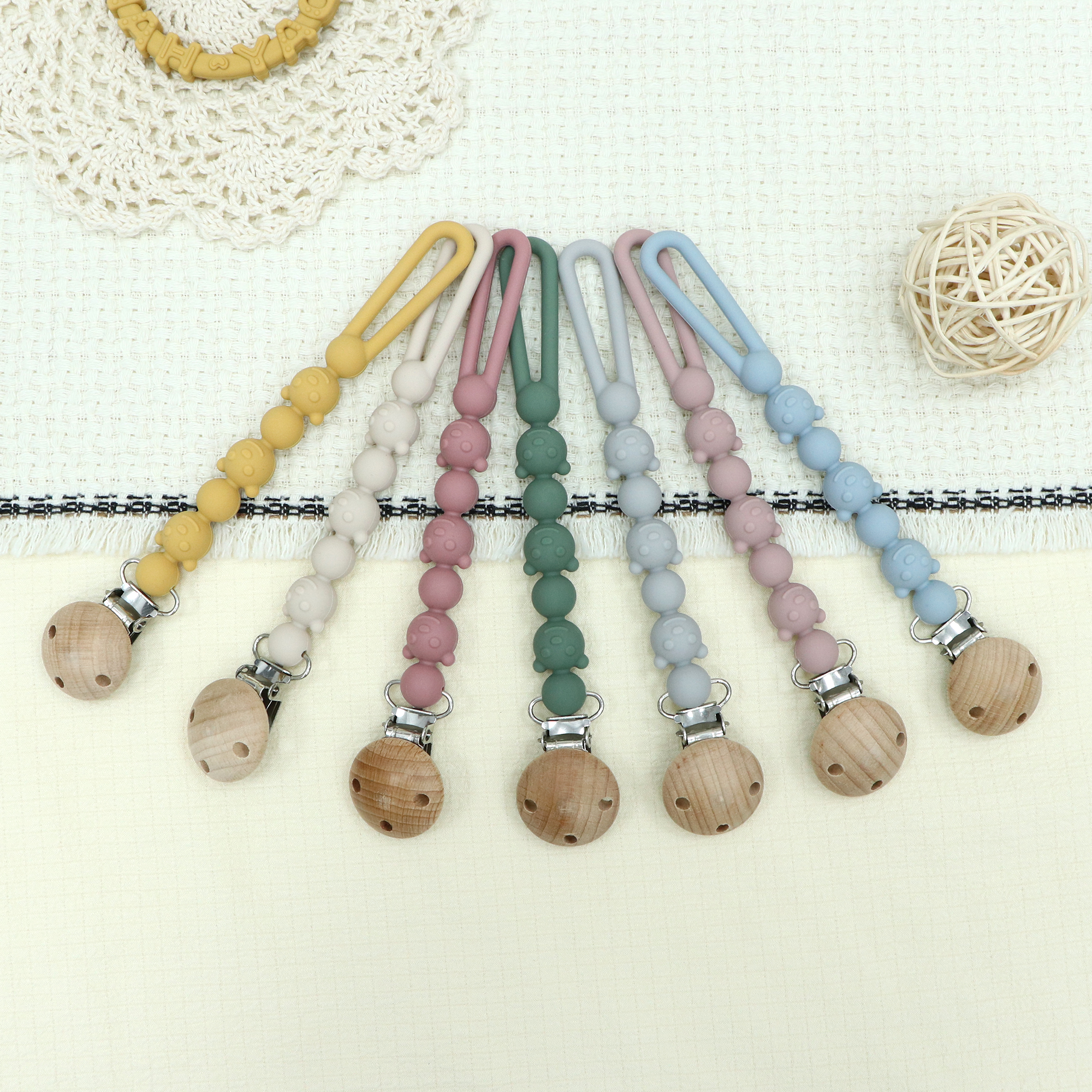 Silicone Pacifier Clips with O – обзор и цена Baby Products Essentials