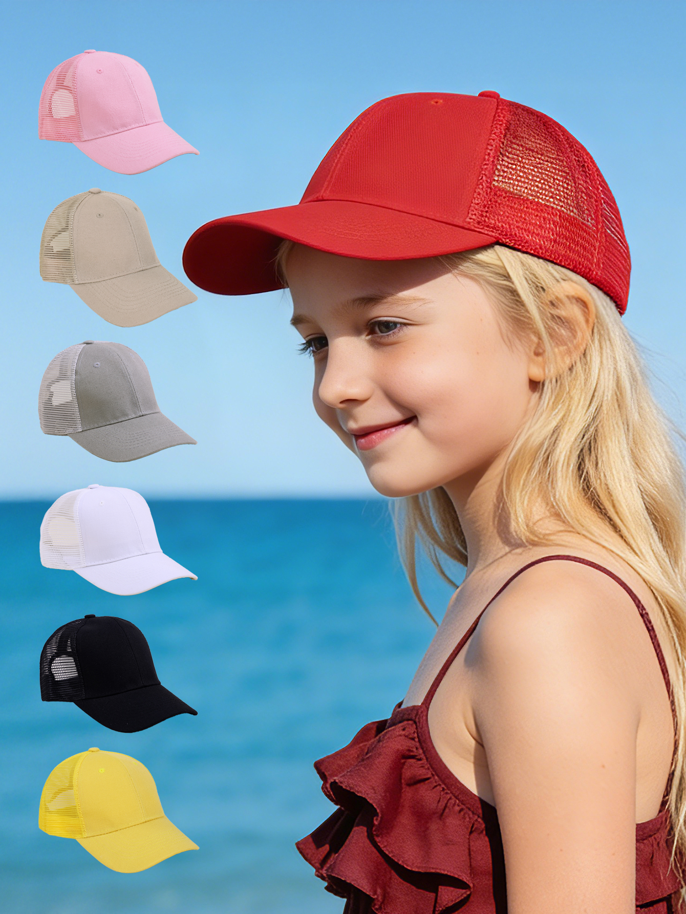 1 pc solid color mesh baseball – обзор и цена Baby Products For Summer