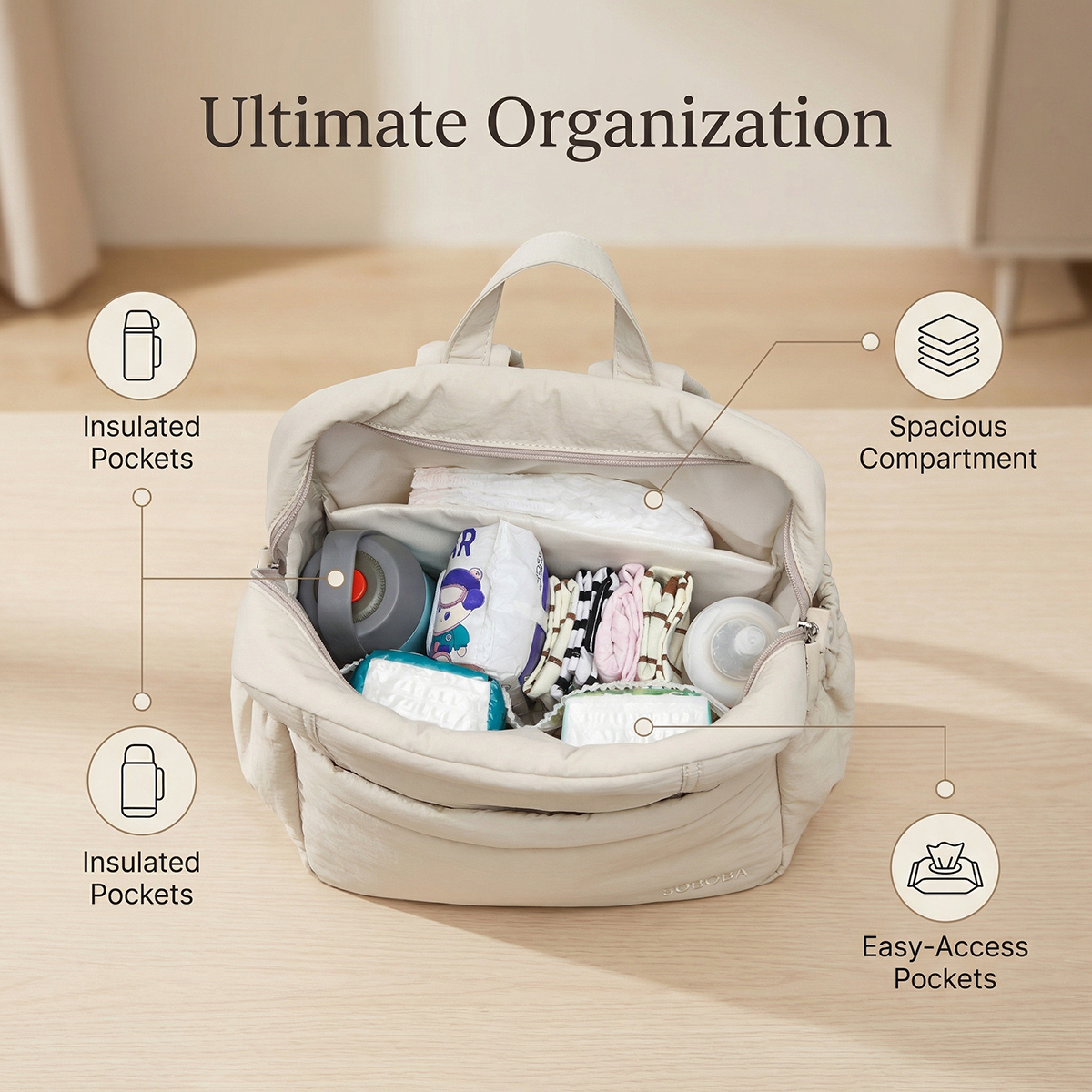 Soboba Large Capacity Diaper B – обзор и цена Baby Products Essentials