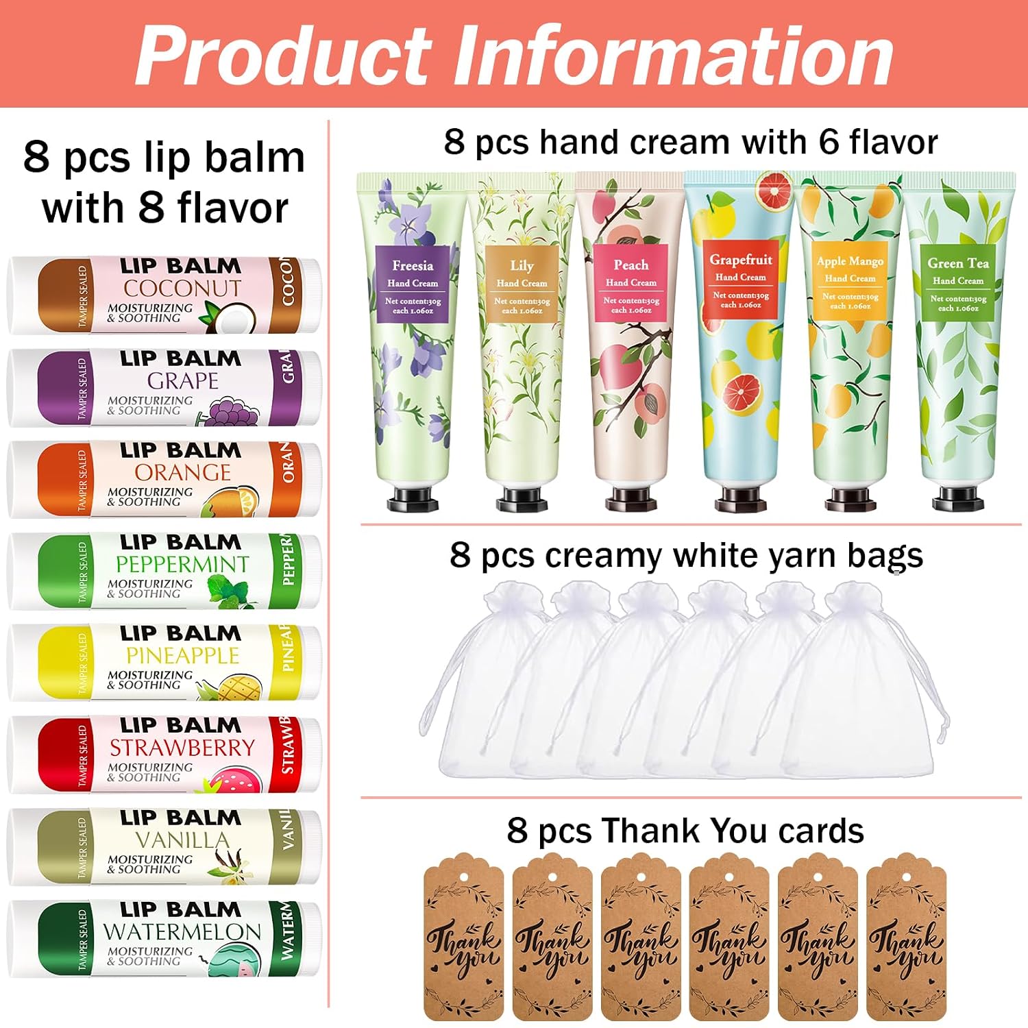 8 Sets Hand Cream and Lip Balm – обзор и цена Baby Products Cream